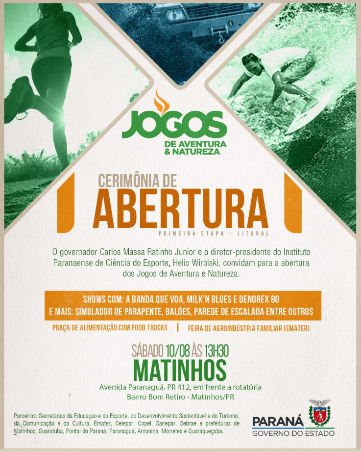 Cartaz Cerimônia de Abertura - Matinhos 2019 